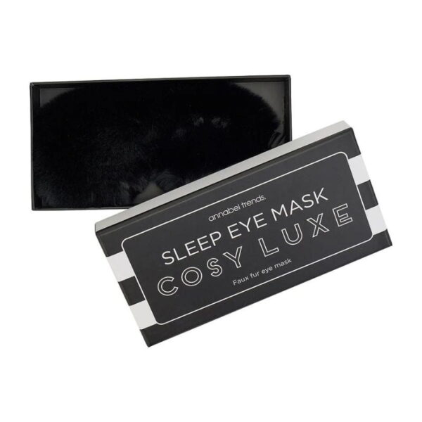 Annabel Trends Eye Mask – Cosy Luxe – Black - Love Shack Giftware