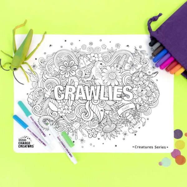 CRAWLIES Re-FUN-able™ Colouring Set - Love Shack Giftware (1)