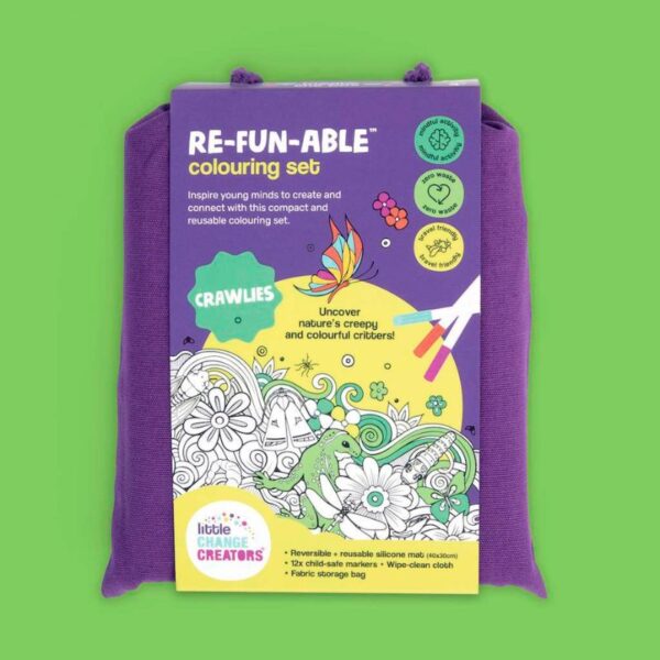 CRAWLIES Re-FUN-able™ Colouring Set - Love Shack Giftware (1)