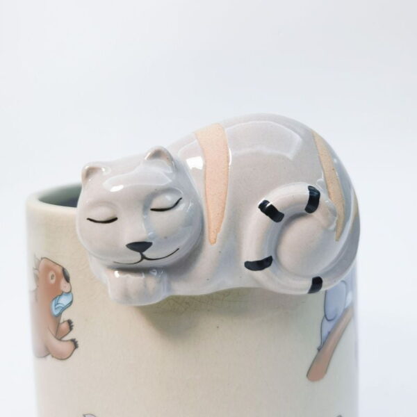 Cat Pot Hanger Bisque 5cm - Love Shack Giftware (1)