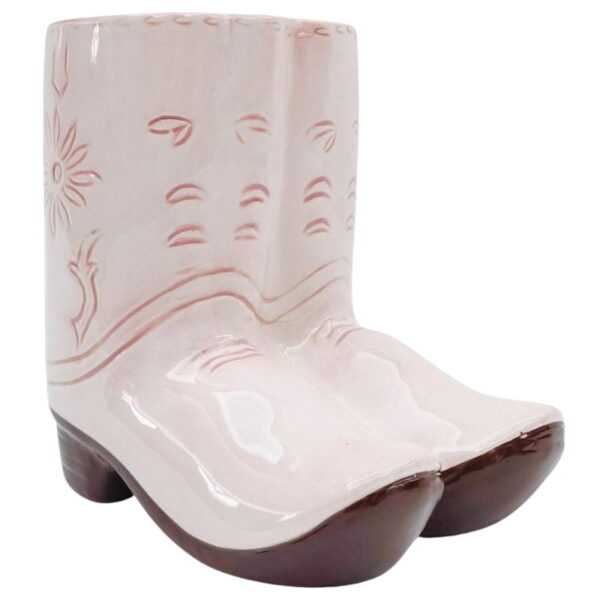 Cowboy Boots Planter Pink 16cm - Love Shack Giftware (2)