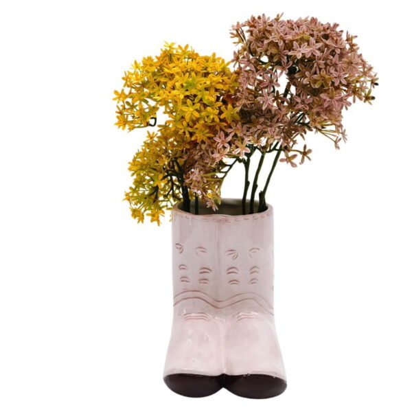 Cowboy Boots Planter Pink 16cm - Love Shack Giftware