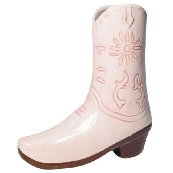 Cowgirl Boot Vase Pink 19cm - Love Shack Giftware (1)