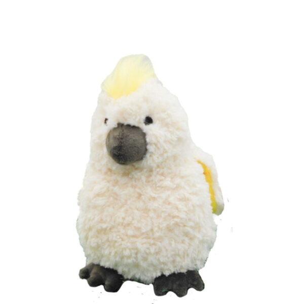 Curly Cockatoo Soft Toy White 18cm - Love Shack Giftware