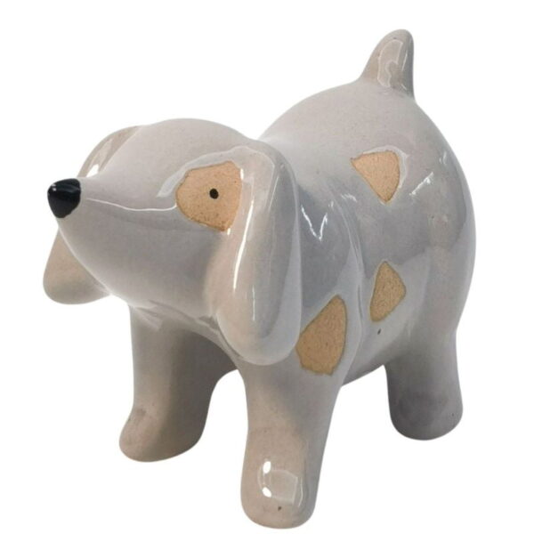 Dog Pot Hanger Bisque 6cm - Love Shack Giftware (1)