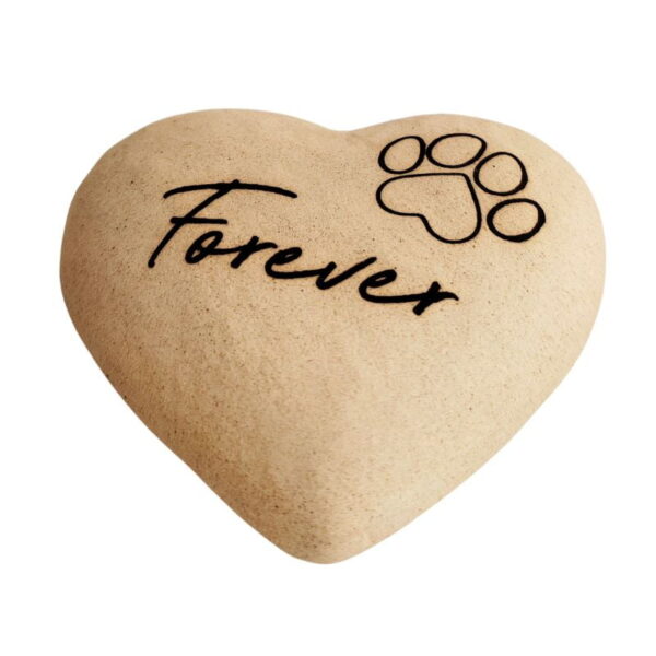 Forever Paw Boxed Heart Stone Sand 9x7cm - Love Shack Giftware (1)