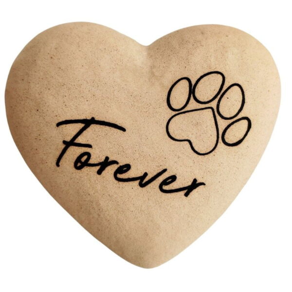 Forever Paw Boxed Heart Stone Sand 9x7cm - Love Shack Giftware