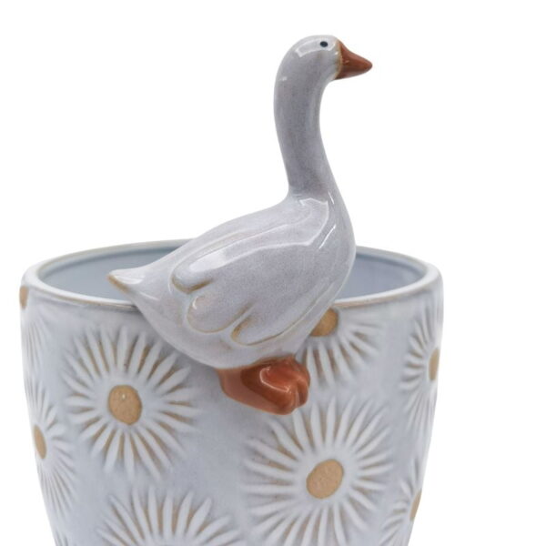 Goose Pot Hanger White 11cm - Love Shack Giftware