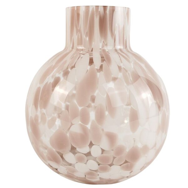 Jaslyn Speckle Glass Vase White & Lilac - Love Shack Giftware