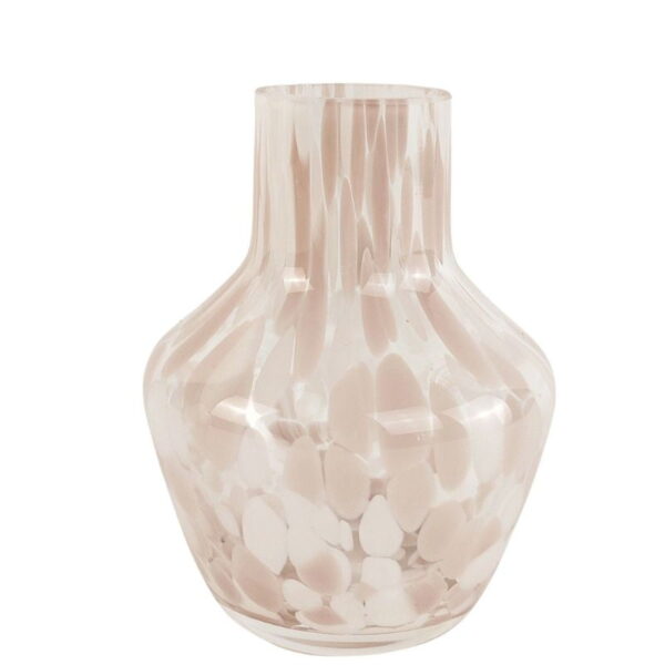 Jaslyn Speckle Glass Vase White & Lilac 9cm - Love Shack Giftware (1)