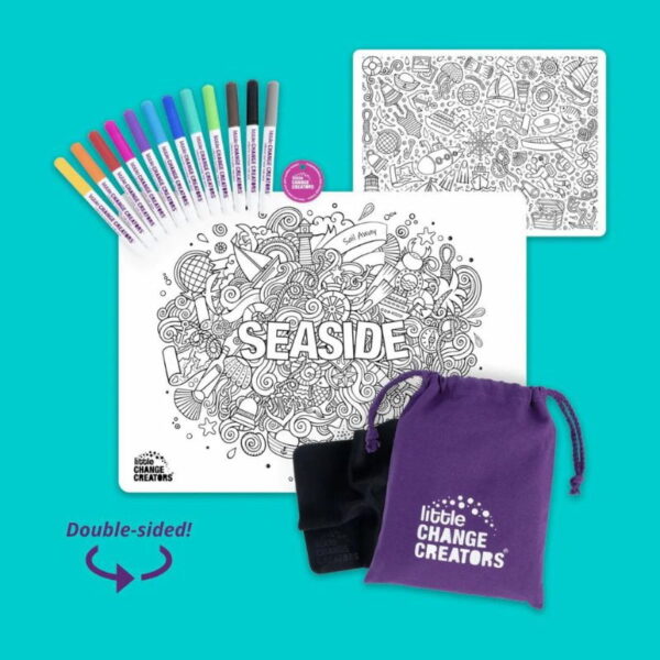 SEASIDE Re-FUN-able™ Colouring Set - Love Shack Giftware