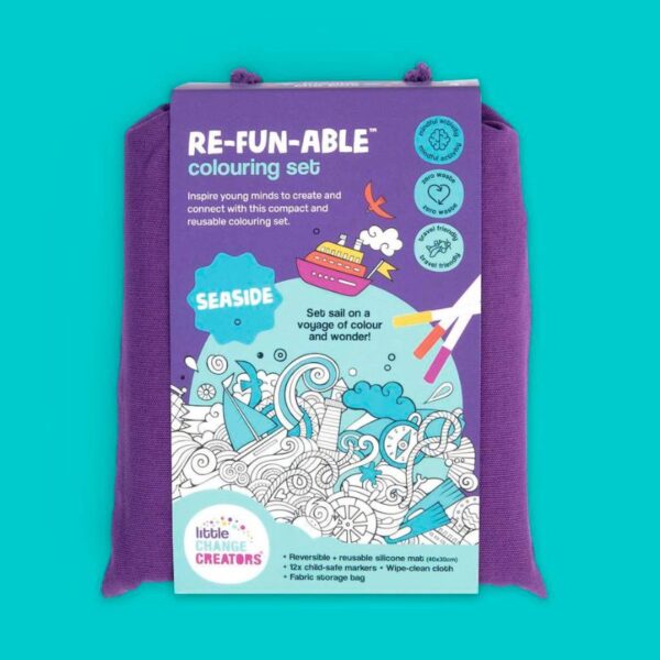 SEASIDE Re-FUN-able™ Colouring Set - Love Shack Giftware