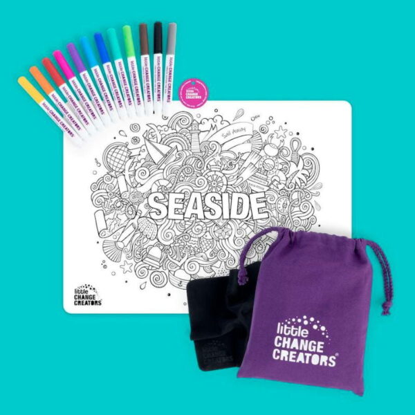 SEASIDE Re-FUN-able™ Colouring Set - Love Shack Giftware