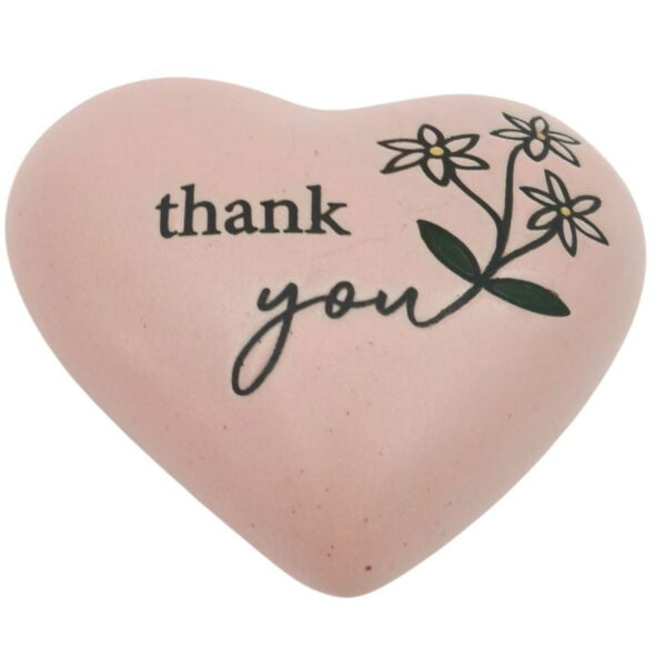 Thank you Heart Stone Pink 8cm - Love Shack Giftware