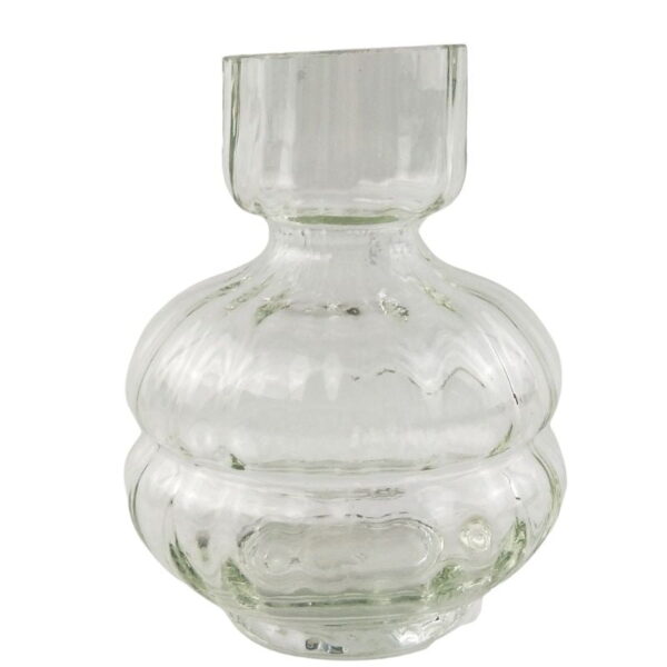 Tommy Squat Glass Vase Clear Sm 15cm - Love Shack Giftware (1)