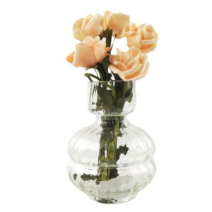 Tommy Squat Glass Vase Clear Sm 15cm - Love Shack Giftware