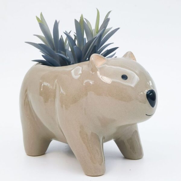 Wombat Planter Grey 16cm - Love Shack Giftware (1)