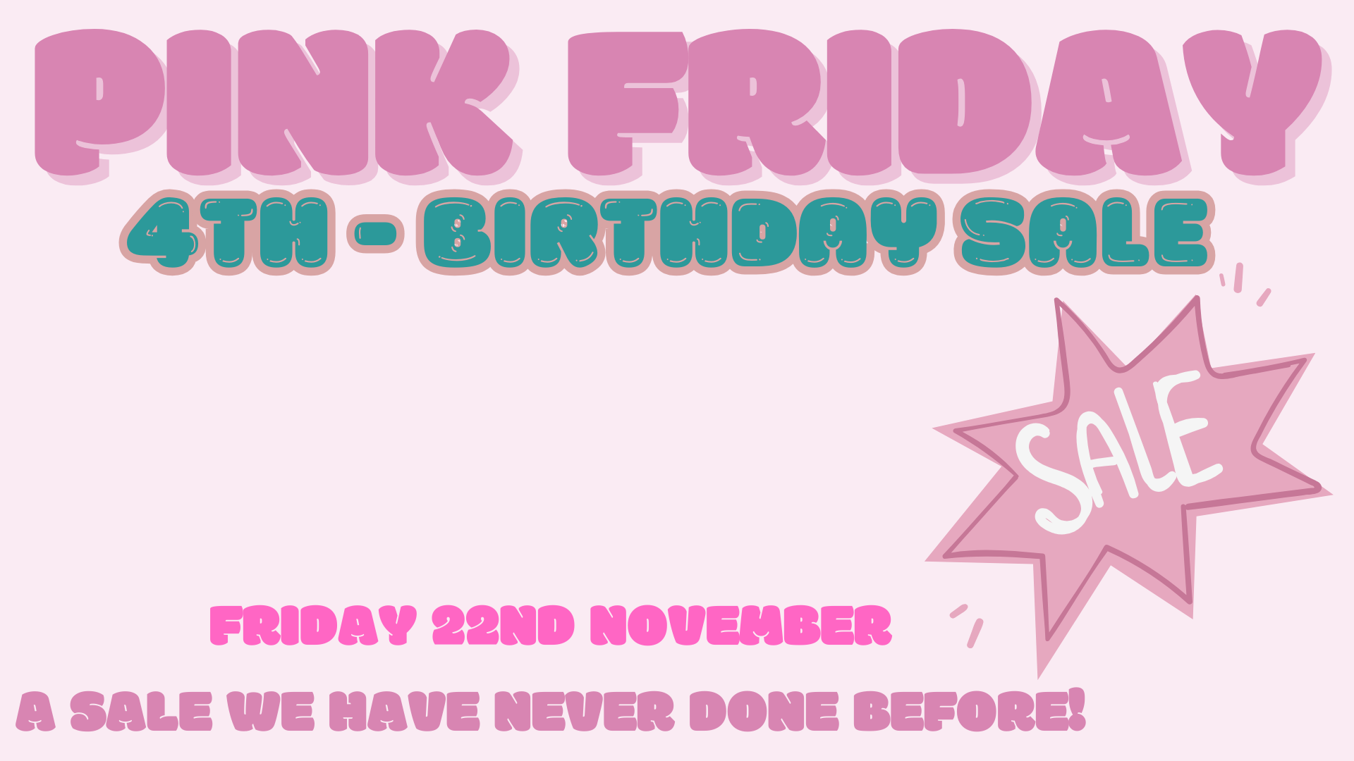 WEB HEADER - PINK FRIDAY & 4TH BIRTHDAY SALE