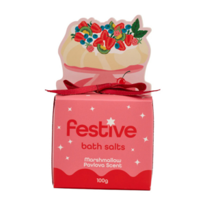 Festive Bath Salts Marshmellow Pavlova Scent - Love Shack Giftware