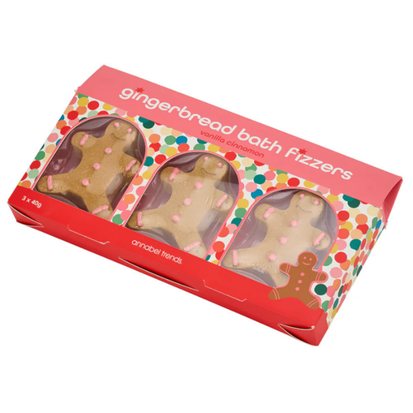 Gingerbread Men Bath Fizzers - Love Shack Giftware