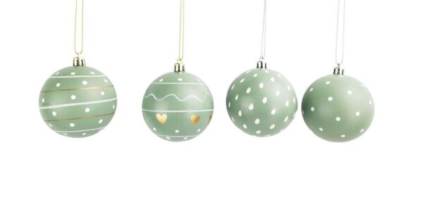 Scandi Baubles Hanging Decoration – Sage - Love Shack Giftware