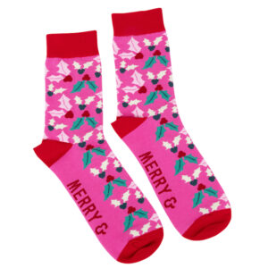 Splosh Christmas Holly Socks 2 - Love Shack Giftware