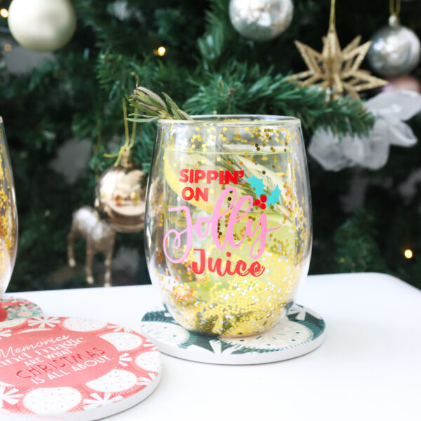 Splosh – Christmas Jolly Stemless Glass 1 - Love Shack Giftware