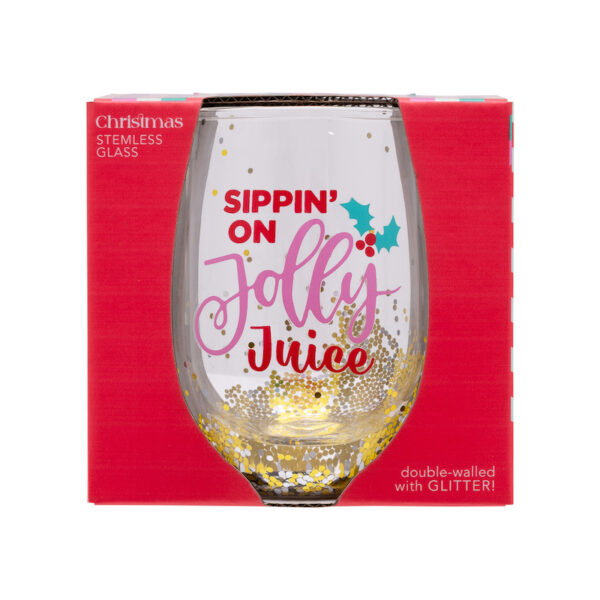 Splosh – Christmas Jolly Stemless Glass 4 - Love Shack Giftware