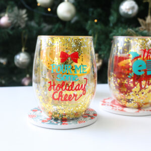 Splosh – Christmas Cheers Stemless Glass 1 - Love Shack Giftware