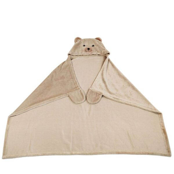Bear Blanket Beige 100x75cm - Love Shack Giftware