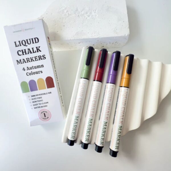 Organising Life Beautifully - Liquid Chalk Markers – Autumn – 4 Pack - Love Shack Giftware (1)