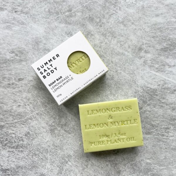 Summer Salt Body – Lemongrass & Lemon Myrtle Soap Bar – 100g - Love Shack Giftware