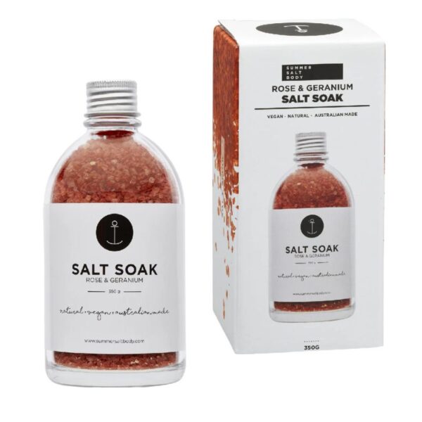 Summer Salt Body – Salt Soak Rose & Geranium – 350g - Love Shack Giftware (4)