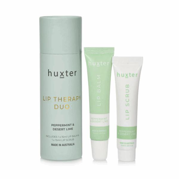 Lip Therapy Duo - Pale Green - Peppermint & Desert Lime - Love Shack Giftware