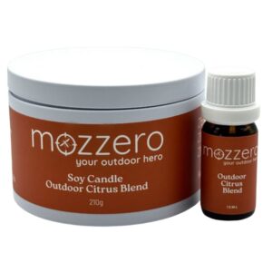 Mozzero Soy Candle & Essential Oil Bundle - Outdoor Citrus Blend - Love Shack Giftware